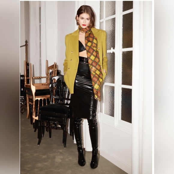 Authentic Saint Laurent Paris Patterned Jacquard Wool Silk Scarf Shawl - Picture 16 of 16